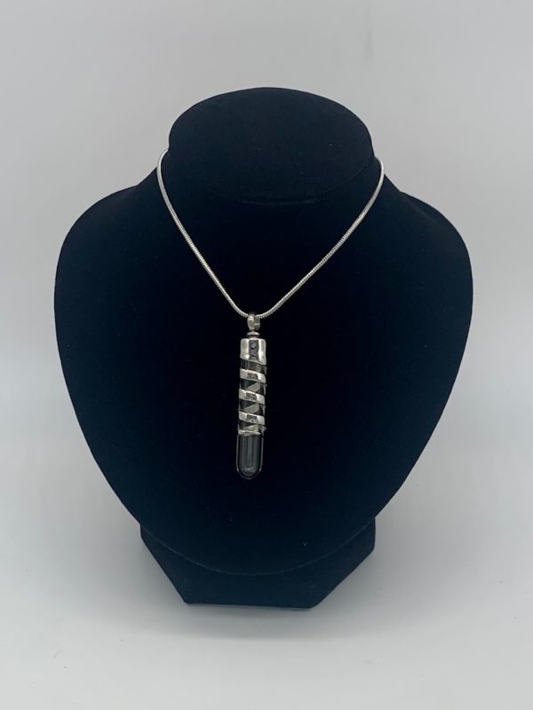 Clear Cylinder Pet Cremation Necklace